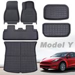 Cotaza for Tesla Model Y Floor Mats 2024 2023 2022 2021 All Weather Rubber for Tesla Model Y Floor Mats 2024 2023 2022 2021 for Model Y Mats 2021-2024 for Model Y Accessories 2024 2023-2021 RHD UK