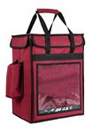 STONKAR FlavorFleet Food Delivery Bag | Thermal Insulation Bag | Ecommerce, Pizza and Ice Cream delivery Bag (Maroon) 18"X14"10" Inches