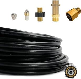 Tubo di pulizia professionale (6 pezzi) per Kärcher Kränzle Professional HD HDS 63900290 & 57630400 connettore 1/8" AG : M22 x 1,5 IG & adattatore a baionetta in ottone M22 x 1,5 AG & EASY!LOCK (70)