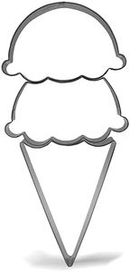 Keewah Stackable Ice Cream Cone Cookie Cutter Set, 3 Piece, Stainless Steel