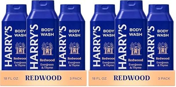 Harry's Men's Body Wash - Redwood - 18 fl oz - Shower Gel for Men - No Parabens,Sulfates,or Dyes,(Pack of 6)
