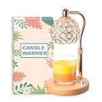 Dimmable Candle Warmer Lamp for Yankee Large Size Jar, Wax Melter for Home Deco Yoga (Crystal)