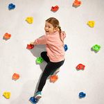 BEEMAT Kids Climbing Holds [Set of 20] • For DIY bouldering walls • A textured Polypropylene rock for easy gripping