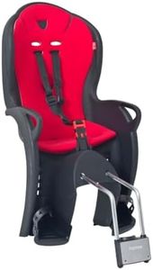 Hamax - Porte-bébé Kiss Noir - Fixation Cadre Vélo - Support Extra Fastening Bracket - Harnais Sécurité 3 Points - Repose-Pieds Réglables - pour Enfants 9 Mois à 22 kg - Montage Facile - 3.6 kg