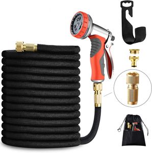 LUFENG 150FT Expandable Garden Hose – Double Latex Core, Brass Fittings, 9-Function Spray Nozzle
