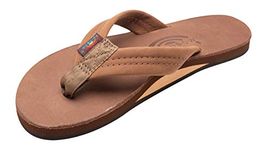 Rainbow Sandals Women's Single Layer Premier Leather Sandal, Redwood, 9.5-10.5