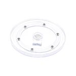 Kepfire 10 cm Clear Acrylic Lazy Susan Turntable Organizer Ball Bearing Revolving Display Base Kitchen Spice Rack Cake Makeup Table Decorating