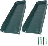 Gutter Downspout Splash Block,16.3"Drain Gutter Guard Diverter,Gutter Downspout Extensions for Water Drainage, Fixable Down Spout Drain Trays,Drainage to Protect House Foundations (2PC Green)