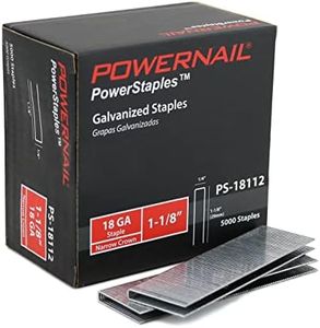 Powernail PS18112 18 Gauge 1/4 Inch Crown 1-1/8 Inch Length Chisel Point Narrow Crown Staple (Box of 5000)