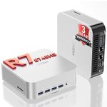 GEEKOM A8 Max Mini PC (Windows 11 Pro),with AMD Ryzen 7 8745HS (Beat 7840hs,255),1TB PCIe SSD, DDR5 16GB RAM(Up to 128GB),4K@120Hz Quad Display/USB4 (40Gbps) /8×USB/Dual HDMI for Gaming/Video Editing