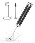 Maestri House Rechargeable Milk Frother with Stepless Speed Control, Handheld Electric Foam Maker Waterproof Detachable Stainless Steel Whisk Drink Mixer Foamer for Lattes