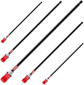 Geinxurn 12” Impact Screwdriver Bit Holders, 5PCS Magnetic Extension Quick-Change Socket Drill Bit Holder Cr-V SteelHex Shank Quick Release Drill Bit Guide