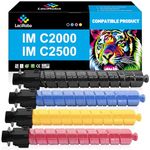 LeciRoba Compatible IM C2500 C2000 Toner Cartridge Replacement for Ricoh 842307 842310 842309 842308 for Ricoh IM C2500 IM C2000 Printer (4-Packs, B/M/C/Y)