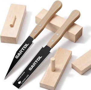 GARTOL 2-Piece Japanese Hand Saw Set, 6-Inch Flush Cut & Double-Edged Ryoba Saw, Precision Woodworking Tools, SK5 Flexible Blade & Wooden Handle for DIY, Woodworking, Furniture Making & Carpentry