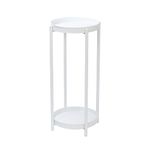 simpa 2 Tier Colour Metal Flower Plant Pot Holder Stands - Matt White