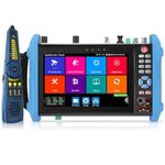 Henkion CCTV Tester IPC-9800MOVTADHS Pro Full Features Camera Tester Tool 8K 32MP IP Camera Test with POE++ Max 90W, 4K TVI CVI AHD SDI IPC Test Support DMM OPM TDR 1CH SFP HD VGA WiFi Network Tools