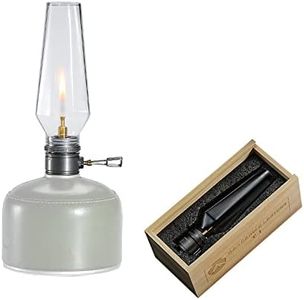 Campingmoon Camping Gas Lantern Outdoor Gas Tent Lamp Emergency Essential Lights with Wooden Case T-1