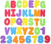 36Pcs/Set Bath Toy,Floating Alphanumeric Letters Puzzle Soft Numbers Bathroom Sticker