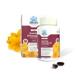 Bloom Evening Primrose Oil Softgel Capsules | 60 Softgel Capsules (Pack of 1) | For Menopause-related Night Sweats & Sleep Quality | Enriched with Omega-6 & Cold-Pressed Primrose Oil |