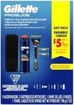 Gillette ProGlide Razor for Men, 1 Handle + 3 Razor Blade Refills + Gillette Pro Shave Gel, 7oz, Includes razor travel cover