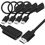 SaiTech IT 4 Pack 19 Pin Male to Female HDMI Extension Cable Support 4K 1080P HDMI Extender Adapter Compatible for TV Stick DVD HDTV LCD HD TV – (1FT, Black)