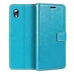 Shantime for ZTE Blade A3 Plus Case, Premium PU Leather Magnetic Flip Case Cover with Card Holder and Kickstand for ZTE Blade A3 Plus (5”) Sky Blue