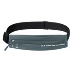 Rbenxia Slim Running Belt for Women Men Water Resiatant Runners Fanny Pack Adjustable Waist Pouch Reflective Phone holder Running Gear Accessories for Sport, Grey, 26 x 6 cm / 10.2 x 2.4 in., Waist