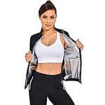 REEDBEEK Sauna Suit for Women Weight Loss Sweat Suit Anti Rip Jacket Pants for Gym Workout