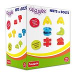 Funskool Giggles - Nuts and Bolts, Interlocking Educational Blocks, Shape & Colours, 18 Months & Above, Infant and Preschool Toys