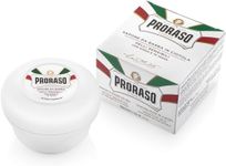 Proraso Shaving Soap in a Bowl, 150ml, Sensitive Skin Shaving Soap with Green Tea and Oat, Made in Italy, White