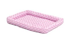 MidWest Homes for Pets Bolster Dog Bed 45.72 cm (18-Inch) Long Dog Bed or Cat Bed w/ Comfortable Bolster; Ideal for "Toy" Dog Breeds; Pink; Model 40218-PK