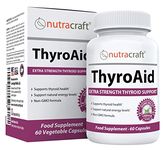 ThyroAid #1 Thyroid Support Supplement | Premium Thyroid Formula & Energy Support with Kelp, Iodine, Ashwagandha, Selenium, B12, Copper & More | 60 Capsules (Non-GMO)