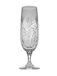 Barski Toasting Flute - Champagne - Flutes - Set of 6 Flute Glasses - Cut Crystal - Wedding Toasting Flute Glasses For Bride and Groom - Each Glass is 6 oz Made in Europe