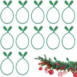 Prasacco 12 Pcs Christmas Garland Ties, 15.7 Inch Christmas Decorative Twist Ties for Banister Flexible Twist Ties for Garland Reusable Garland Ties for Xmas Holiday Christmas Craft Wrapping (Brown)