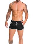 Alivebody Men's Mesh Athletic Shorts for Running Workout Swimming Quick Dry Lightweight Color Black Size XL