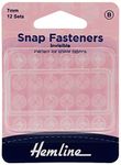 Hemline Snap Fasteners - Nylon (Invisible), 7mm, 12 sets