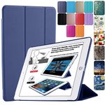 DuraSafe Cases iPad 9.7 Inch 2013 Air 1 Generation [ Air 1st ] MD785LL/B MD788LL/B MD786LL/B MD789LL/B MD787LL/B Protective PC Dual Angle Stand Cover - Navy Blue