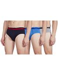 Rupa Jon Men's Cotton Brief (Pack of 3)(8903978687681_JN Brief_100_Navy, Sky, Grey Melange)(Colors and Prints May Vary)