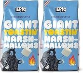 American Style GLUTEN FREE Giant Toasting Marshmallows - White & Pink - Pack of 2 (500g x 2) by Epic Snax Co. - Perfect for Barbeque, Bonfire Roast, Toastin' & Smores