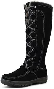 Comfy Moda Womens Winter Snow Mid-Calf Insulated Zippers Charms Modern Urban Combat Office Party Heel Comfort Riding Black Size: 11