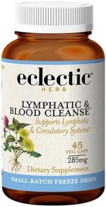 Eclectic Herb Lymphatic & Blood Cleanse | Freeze Dried Fresh, Whole Herbs, Naturally Concentrated | 45 Count
