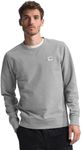 THE NORTH FACE Men's Heritage Patch Crew, TNF Medium Grey Heather/TNF White, X-Large