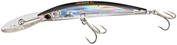 Yo-Zuri Crystal 3D Minnow Deep Diver Lure, Silver Black, 6-Inch