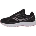 Saucony Women's Cohesion 14 Running Shoes, Black/Pink, UK6 (Wide)