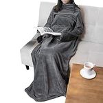 PAVILIA Fleece Robe Blanket with Sl