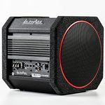 In Phase Car Audio XTB-828R 8" 400W Active Subwoofer with Passive Radiator and Class D Amplifer , Black