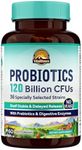 Vitalitown Probiotics 120 Billion CFUs | 36 Strains, with Prebiotics & Digestive Enzymes | Shelf Stable | Digestive Health & Immune Support | Vegan, Non-GMO | Pack of 1 | 60 Delayed Release Veg Caps