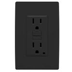 Leviton Onyx Black GFCI Outlet Kit 15A Renu