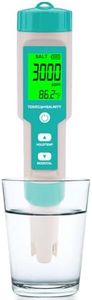 Pool Salt Tester - Multifunctional 5 in 1 Salinity, PH, TDS, EC, and Temperature Meter, Pool Salinity Testing Kit, Digital Salinity Tester for Swimming Pool,Saltwater, Sea Water, Aquarium