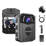 CAMMHD Z3-32GB 1440P Body Mounted Camera for Security with Sound,Built-in 3000mAh Battery for 8-10 Hours,Waterproof Body Camera with Audio and Video,with Night Vision for Police/Delivery/Walking